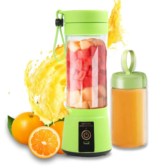 Portable Electric Mini Juicer Cup - USB Rechargeable 6-Blade Blender for On-the-Go Smoothies